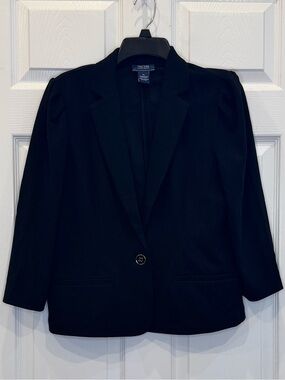 New York & Company Black Single-Button Suit Jacket